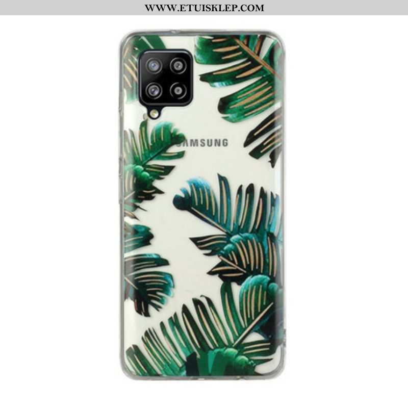 Etui do Samsung Galaxy M12 / A12 / Przejrzyste Zielone Liście